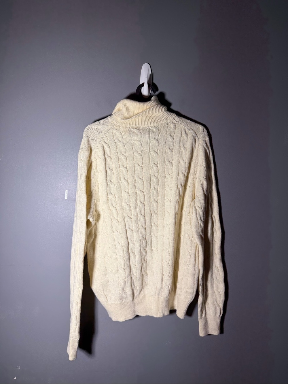 Polo Ralph Lauren Cotton Cable Knit Turtleneck Sweater Size Medium - Picture 4 of 5
